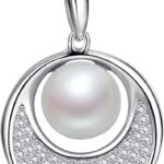 NONNYL Jewelry for Women Wife- Pearl Necklace Anniversary Women Necklaces for Her Wife Birthday Gift Ideas, Birthday Present for Girlfriend Mom Daughter for Gifts, Large, Sterling Silver, Pearl