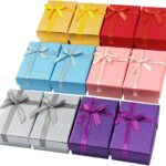 12 Pcs Small Jewelry Gift Boxes, 3.1 x 1.9 x 1 Inch Small Empty Gift Boxes Set for Earrings Rings Necklaces, Jewelry Gifts Box for Wedding Anniversaries Birthday Valentine’s Day