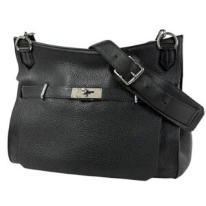 Hermes Togo Clemence Black Crossbody Bag Square L #BS3688