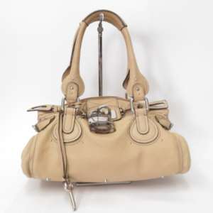 Authentic Chloe Paddington Leather Handbag Shoulder Bag I#51875