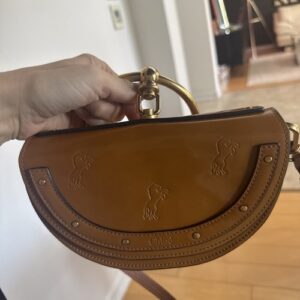 CHLOE Nile Bracelet Bag Brown Leather 2way Hand Shoulder Crossbody Bag