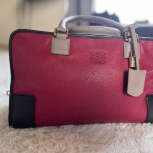 LOEWE Amazona 36 Tricolor Handbag – Goatskin Leather – Spain (AUTHENTIC)
