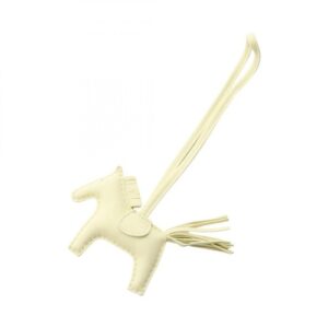 HERMES Rodeo PM Bag Charm Agneau milo leather Yellow Jaune Milton Used Women W