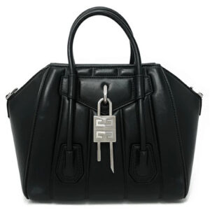 Givenchy Antigona Lock Bag Leather Black Shoulder Bag Women's #TB3320