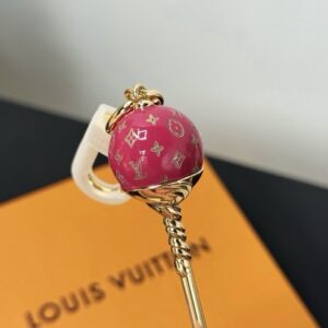 NWT LOUIS VUITTON Monogram Lollipop Bag Charm Keychain Fuchsia Pink