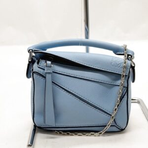 LOEWE Shoulder Bag Blue Leather 3656612