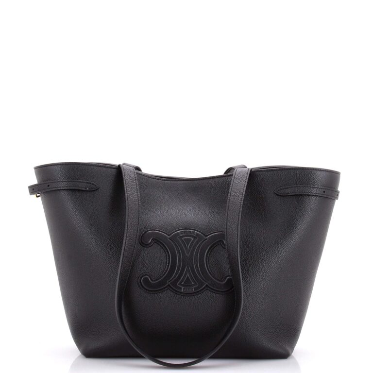 Review: Auth CELINE Horizontal Cabas – Black Leather Tote Bag…