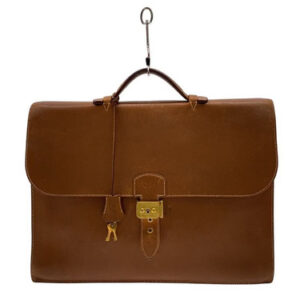 Hermes Saddle Bag Leather BRW Unisex #SSB5033