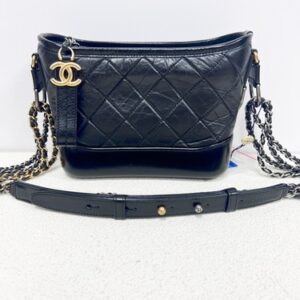 Chanel Gabrielle Small Black Cow Leather Shoulder/Crossbody Bag Duty Paid