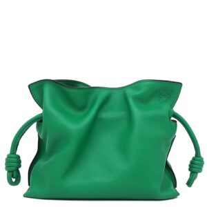 LOEWE Shoulder Bag Flamenco clutch mini leather  green Green Anagram Pouch
