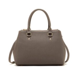 SUSU Chloe Leather Gray Satchel Bag