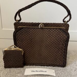 Loewe Vintage Python Bag - Brown - Late 1950s-Early 1960s! - Amazing + Authentic