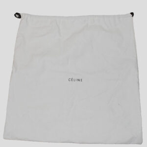 Celine Drawstring Dust Bag Pouch 22"x21" White Canvas Handbag Storage