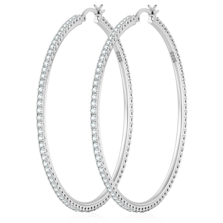 Top Picks: Fashion Jewelry 925 Sterling Silver Rhinestones Hoop Diamond……