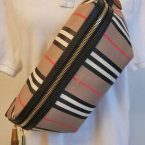 Burberry Sonny Belt Bag Icon Stripe Medium Brown