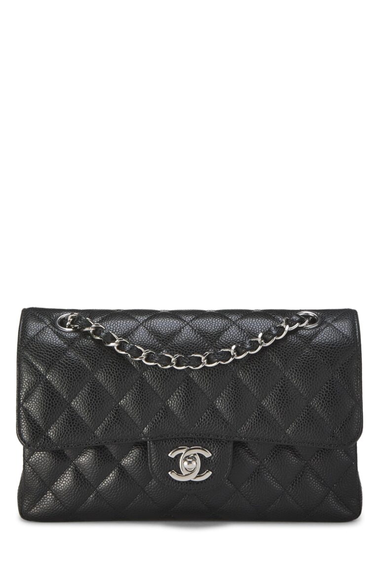 Review: Chanel Classic Caviar Quilted Double Flap Bag-Medium Silver Hardware…