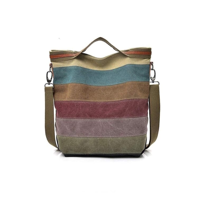 Eshow Women’s Canvas Handbag Purse Top Handle Tote Shoulder Bag……