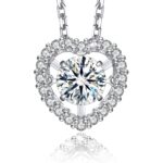MomentWish Moissanite Necklace, Anniversary Necklace for Women, D Color VVS1……
