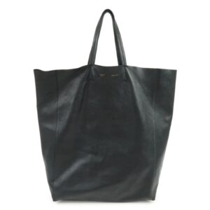 CELINE Horizontal Cabas Leather Tote Bag Hand Bag Black Authentic Used F/S
